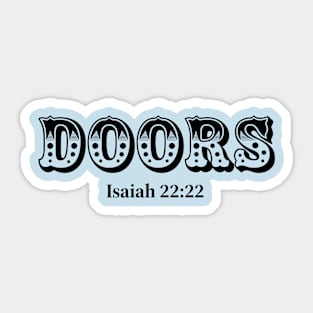 Doors bible quote Sticker